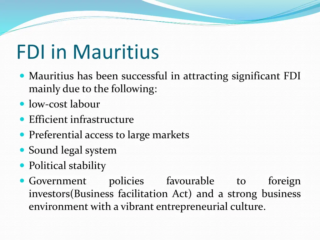 fdi in mauritius