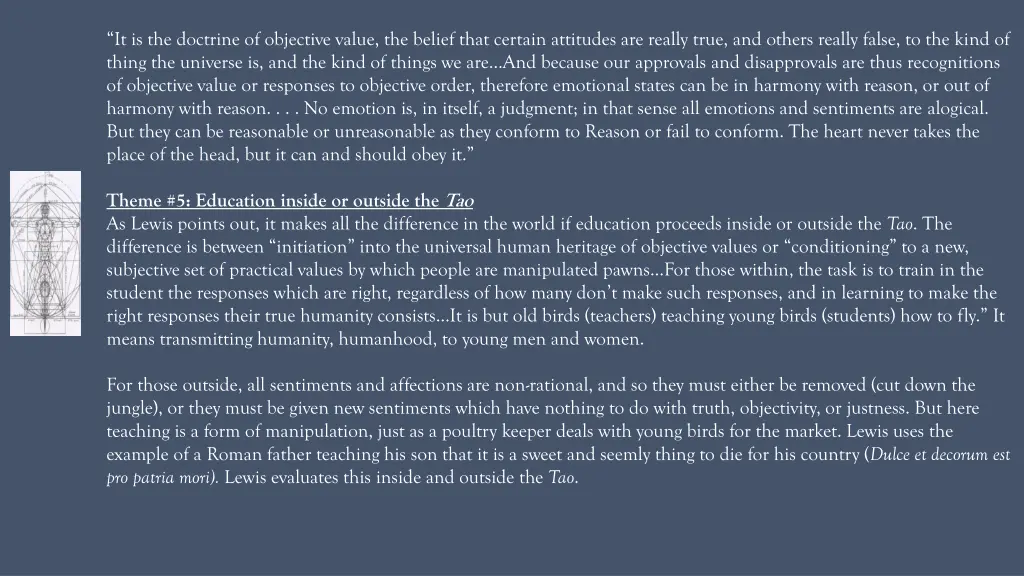 it is the doctrine of objective value the belief