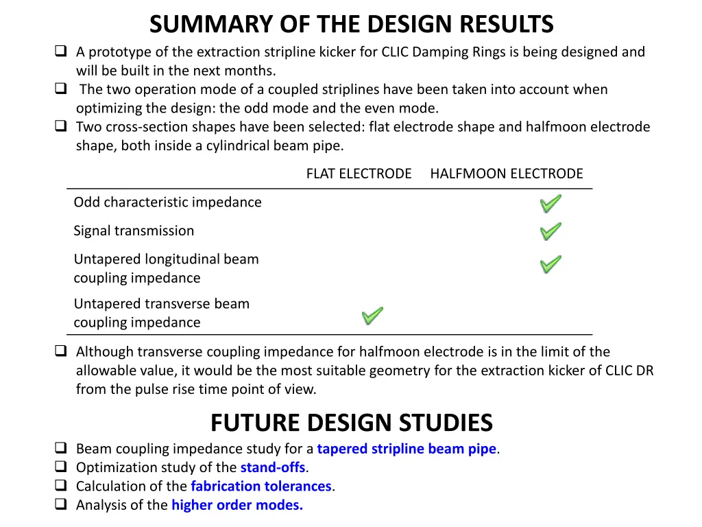 summary of the design results a prototype