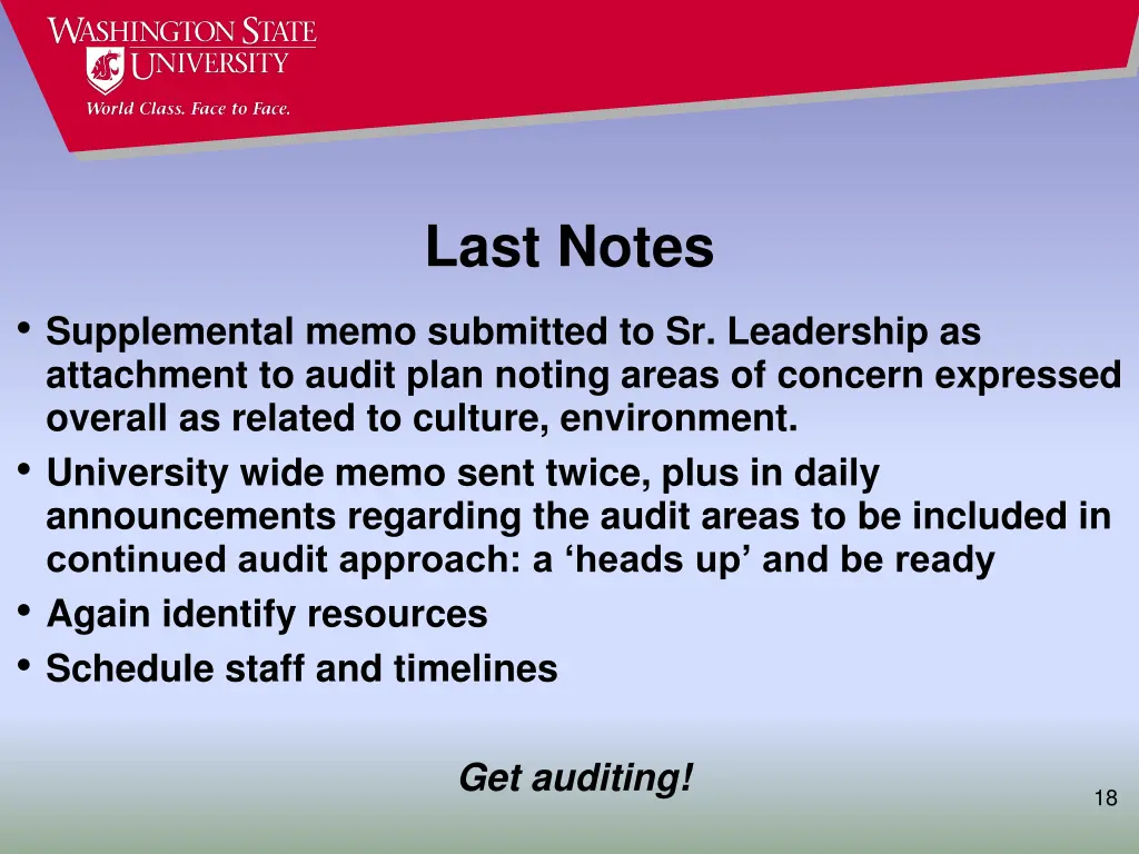 last notes
