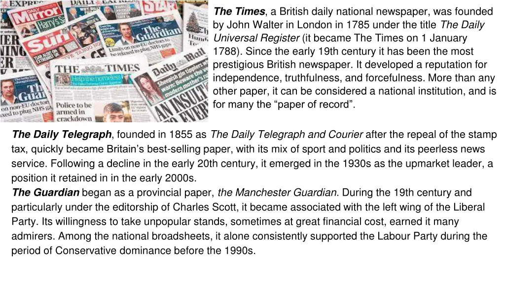 the times a british daily national newspaper