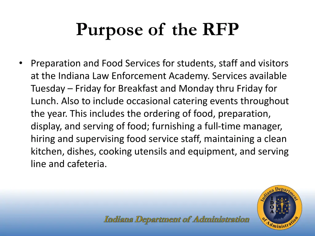 purpose of the rfp