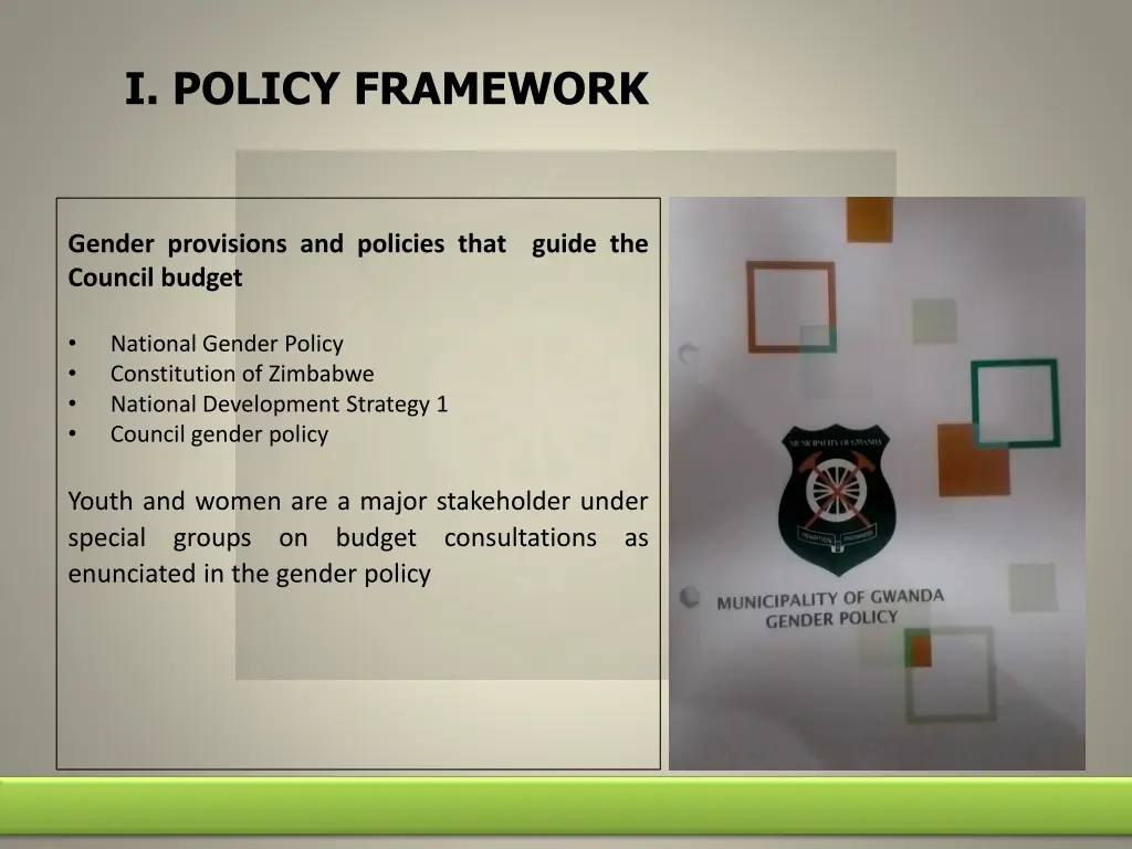 i policy framework