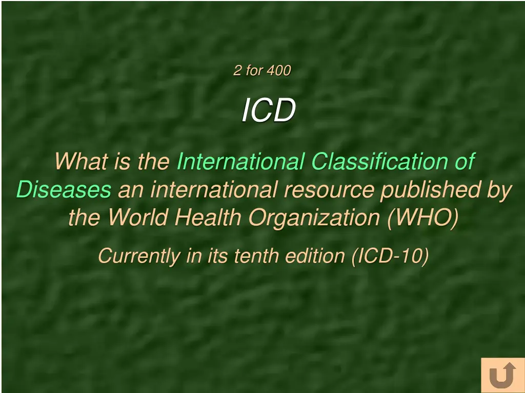 2 for 400 icd