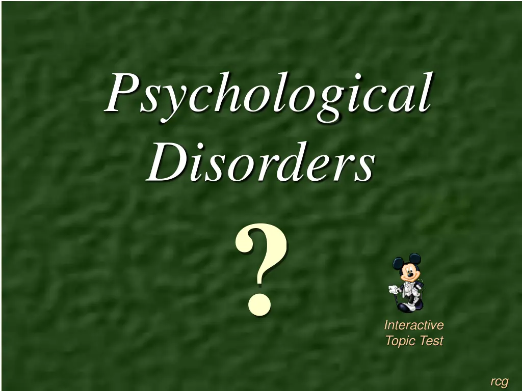 psychological disorders