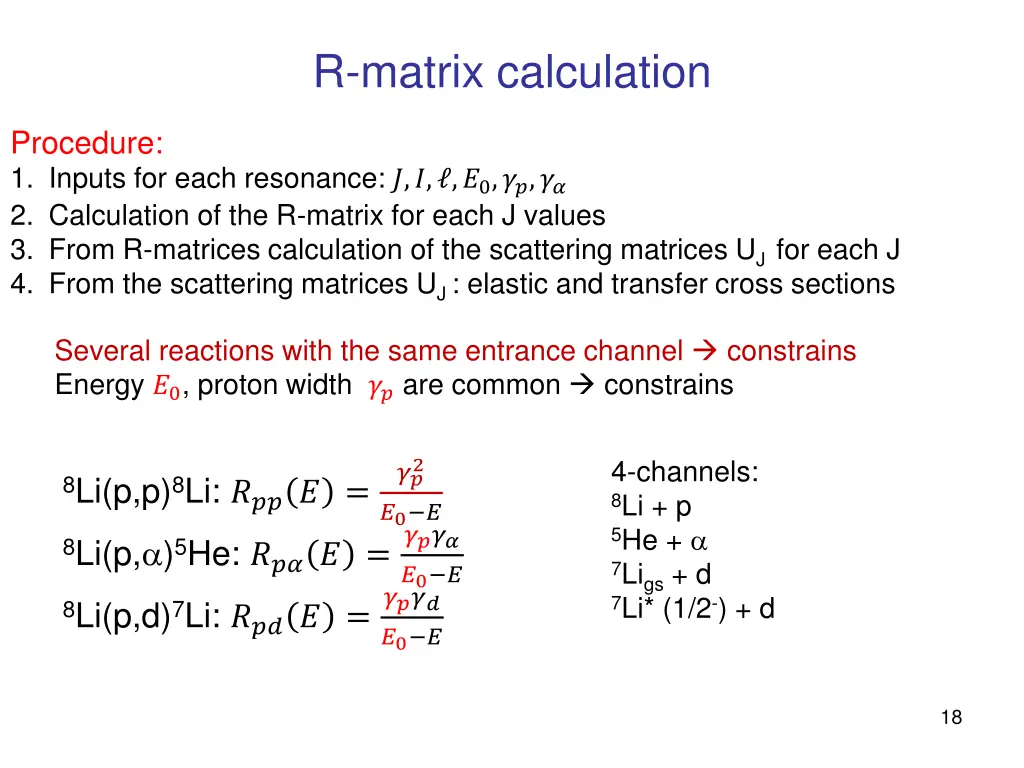 r matrix calculation
