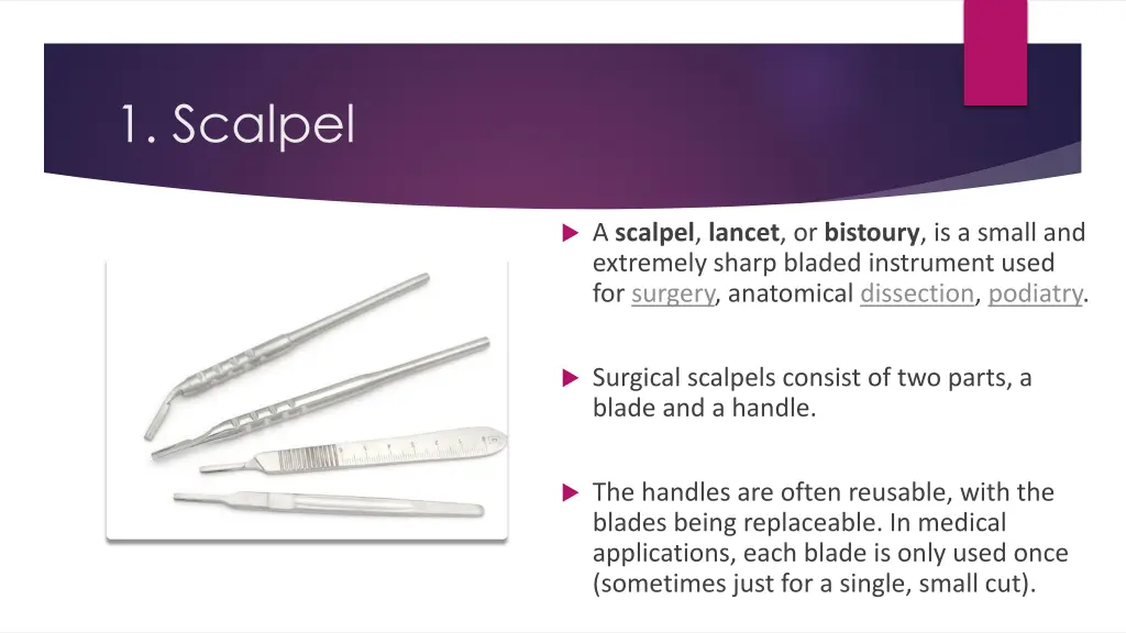 1 scalpel