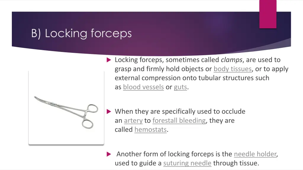 b locking forceps