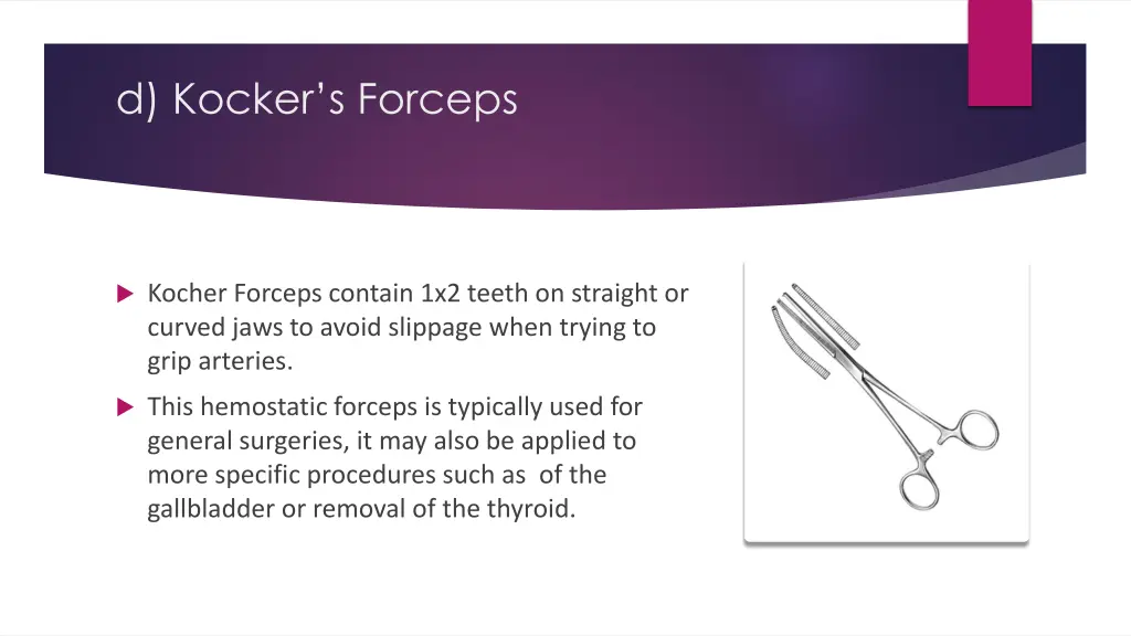 d kocker s forceps