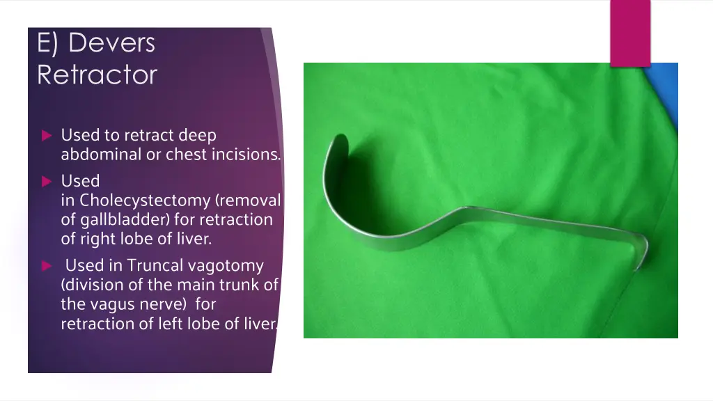 e devers retractor