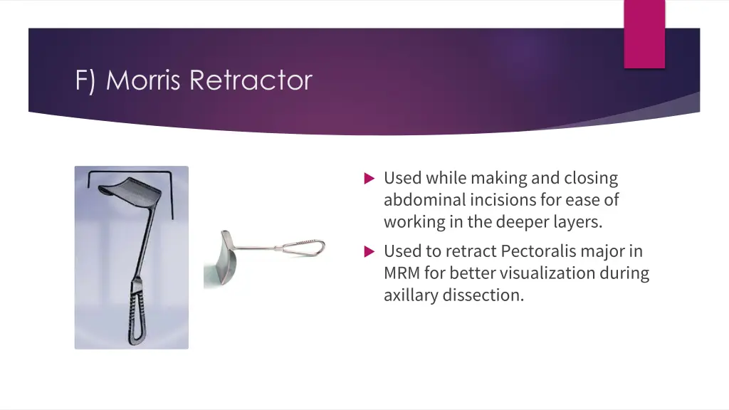f morris retractor