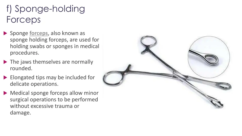 f sponge holding forceps