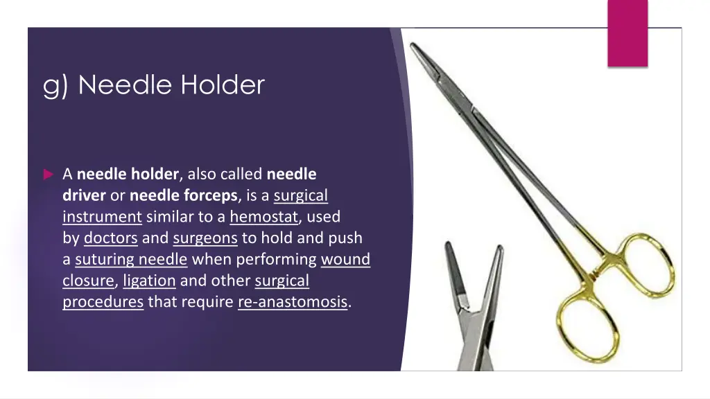 g needle holder