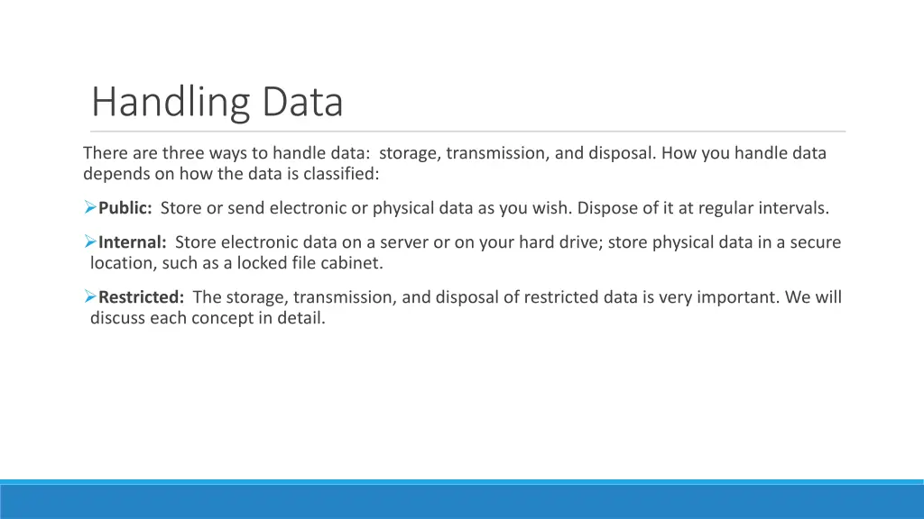 handling data