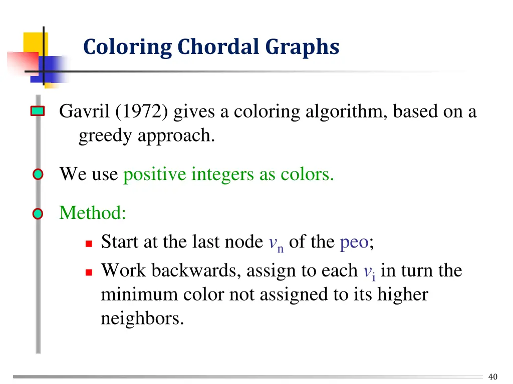 coloring chordal graphs