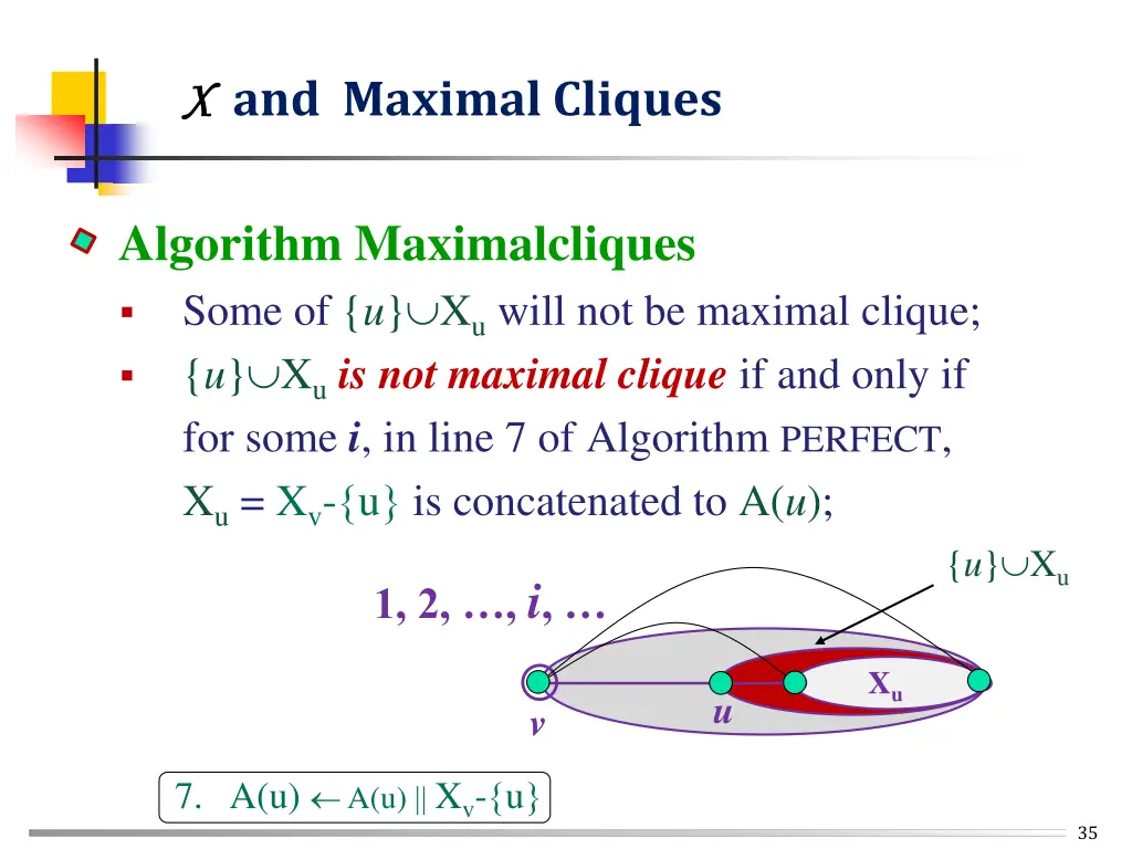 x x and maximal cliques 1