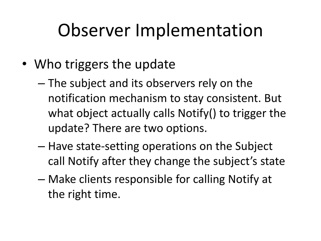 observer implementation 2