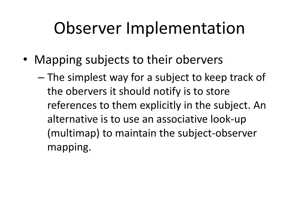 observer implementation