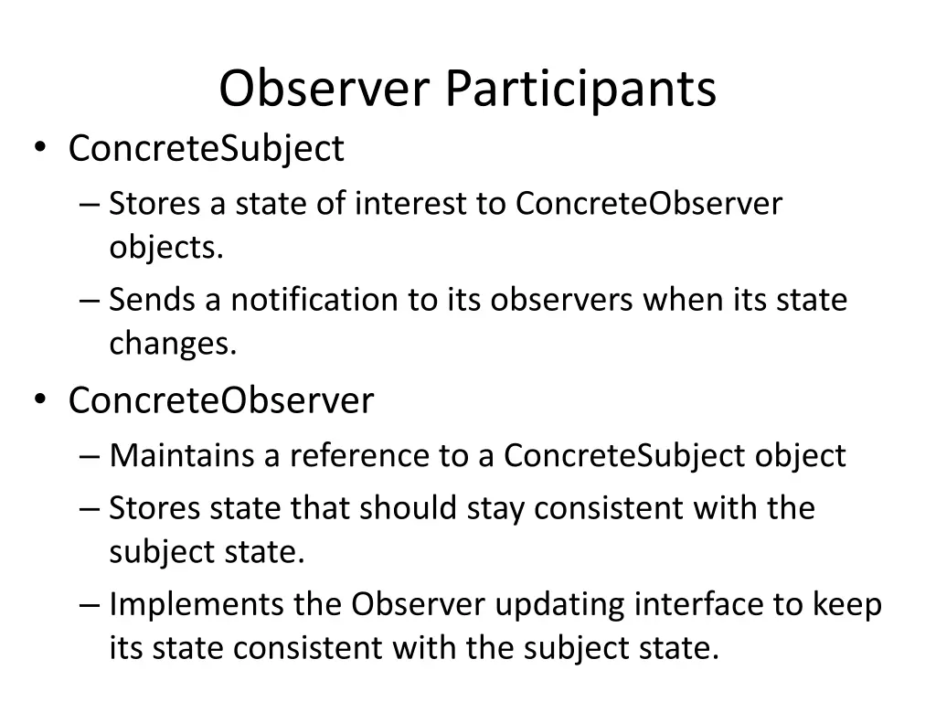 observer participants concretesubject stores