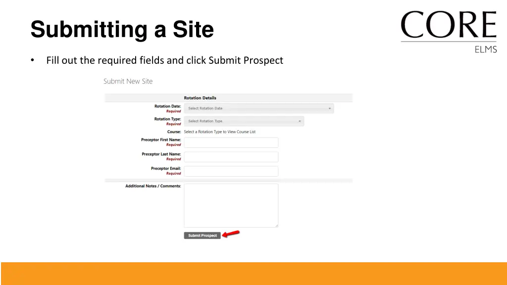 submitting a site 1