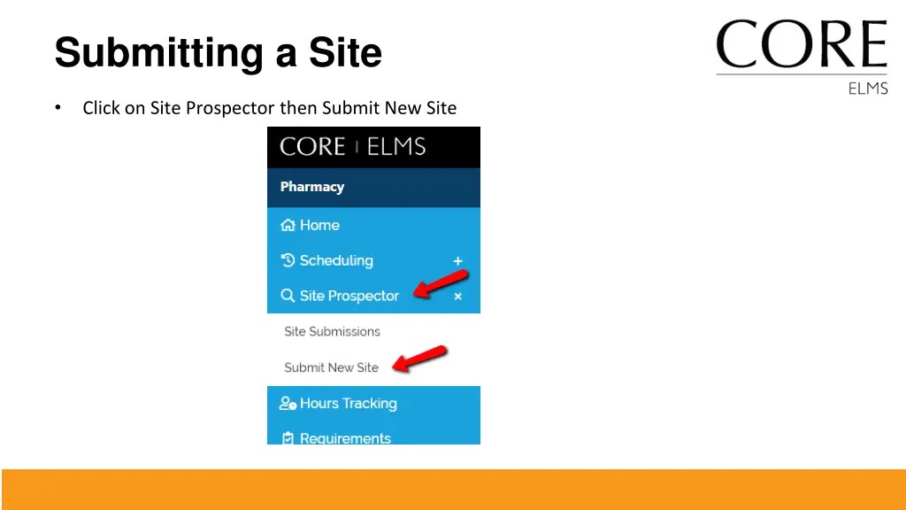submitting a site