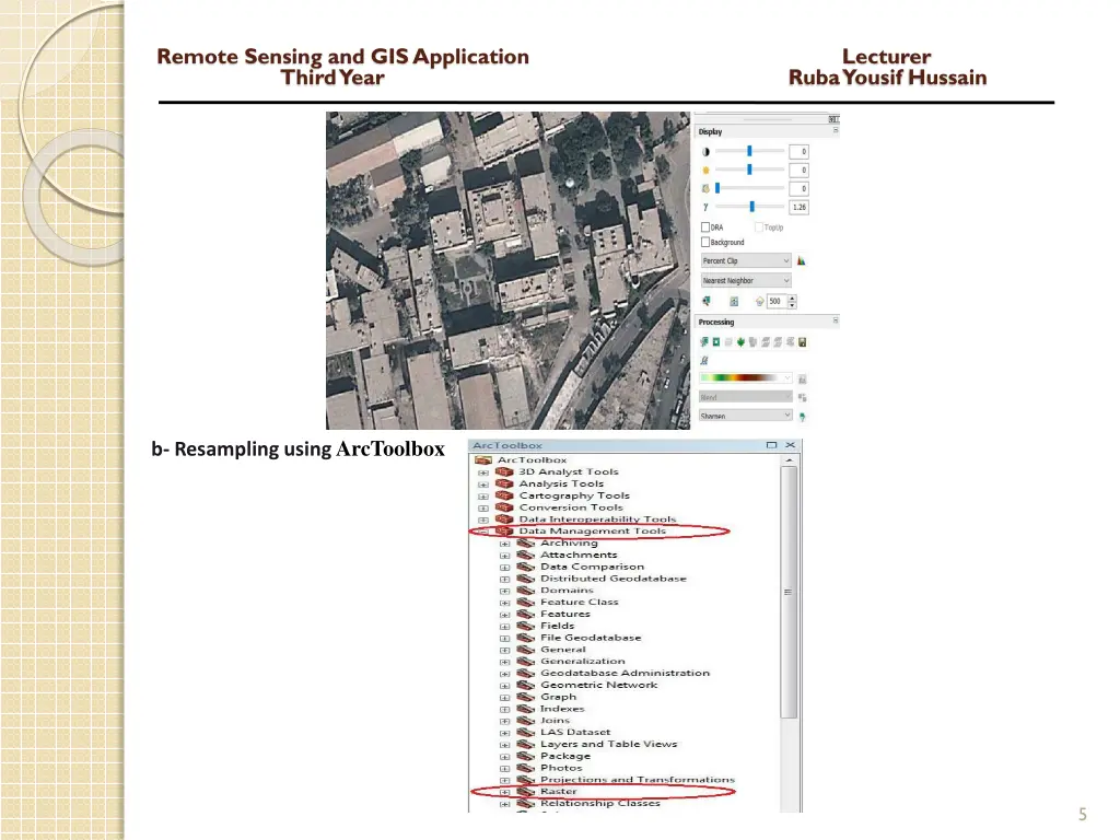 remote sensing and gis application lecturer third 3