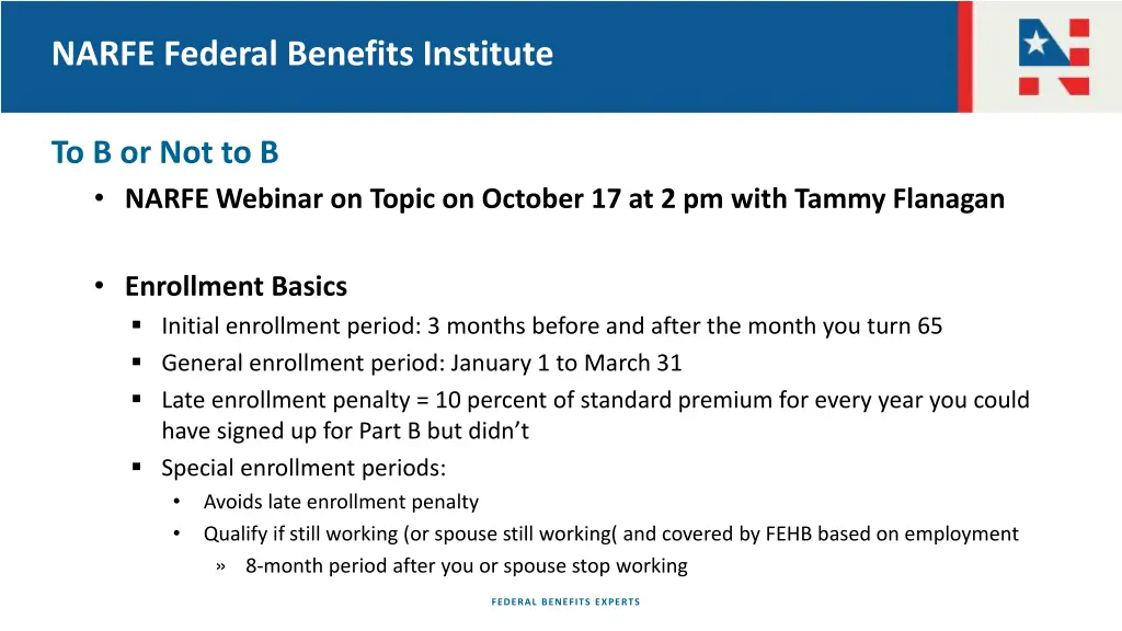 narfe federal benefits institute 12