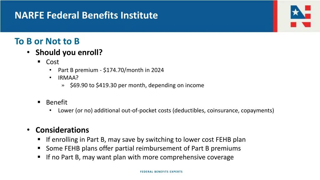 narfe federal benefits institute 13