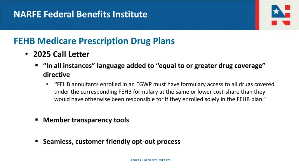 narfe federal benefits institute 6