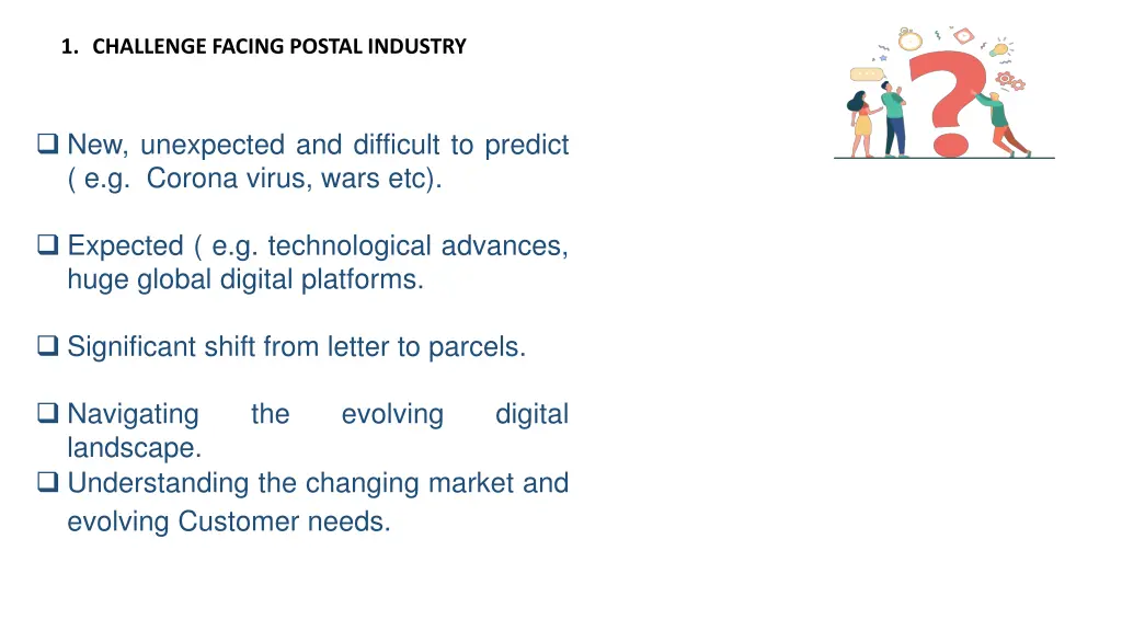 1 challenge facing postal industry
