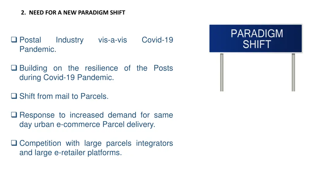 2 need for a new paradigm shift