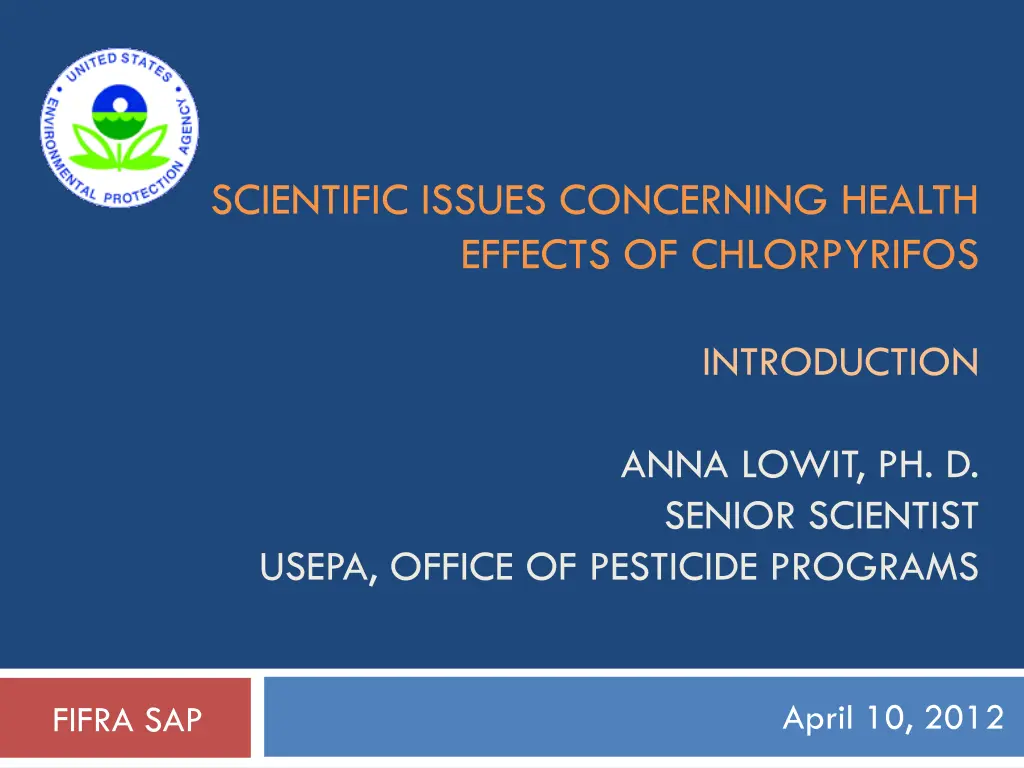scientific issues concerning health effects