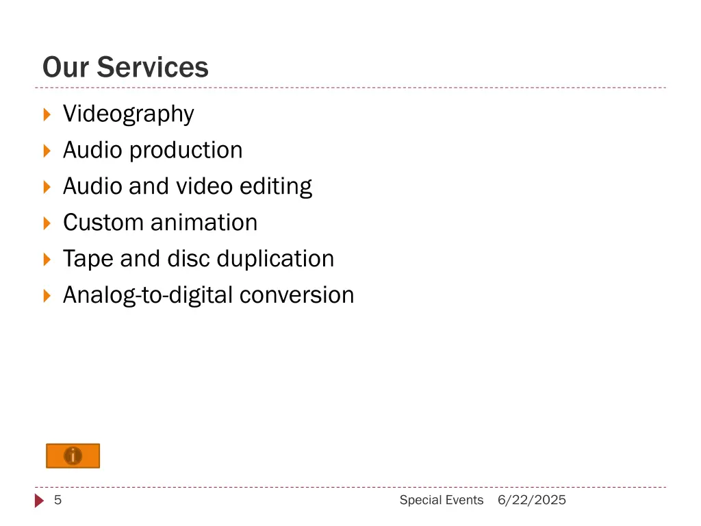 our services