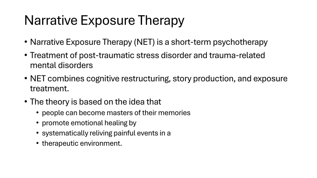narrative exposure therapy