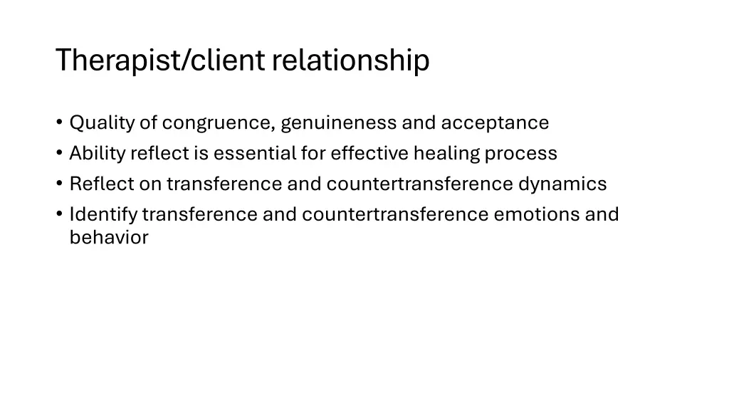 therapist client relationship