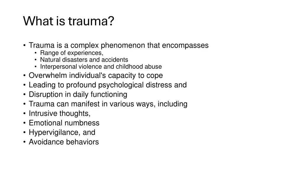 what is trauma