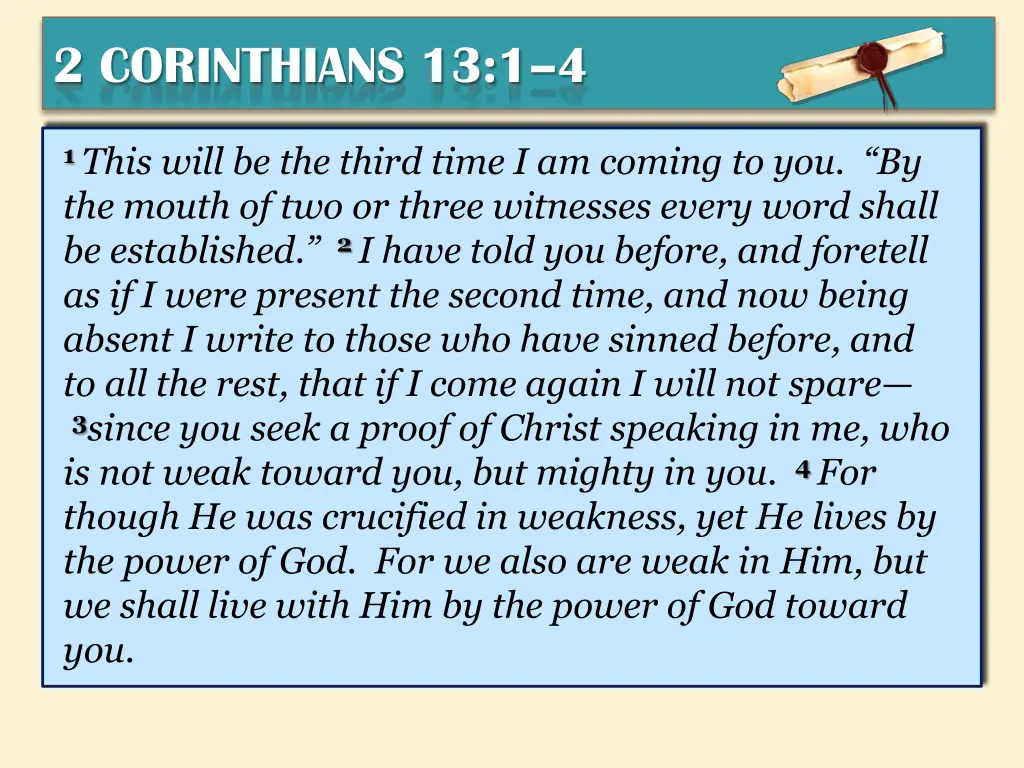 2 corinthians 13 1 4