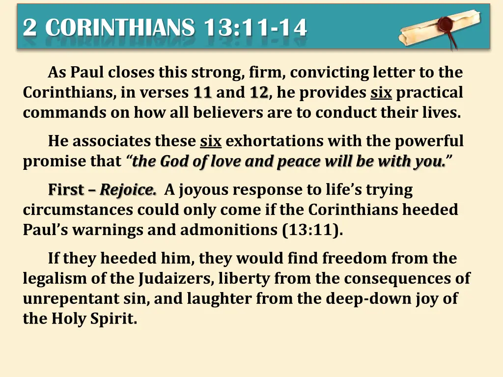 2 corinthians 13 11 14 1