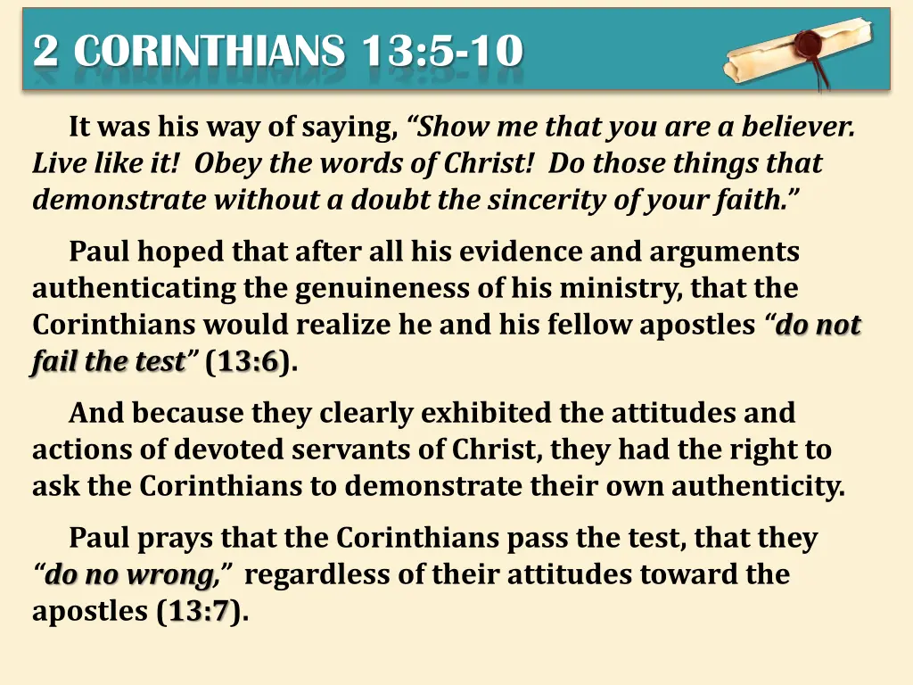2 corinthians 13 5 10 5