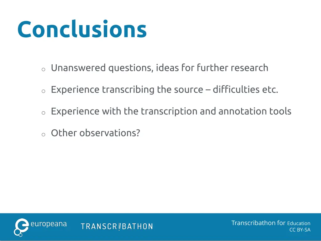 conclusions