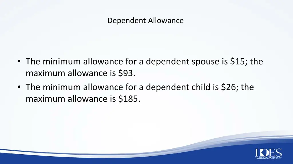 dependent allowance 1