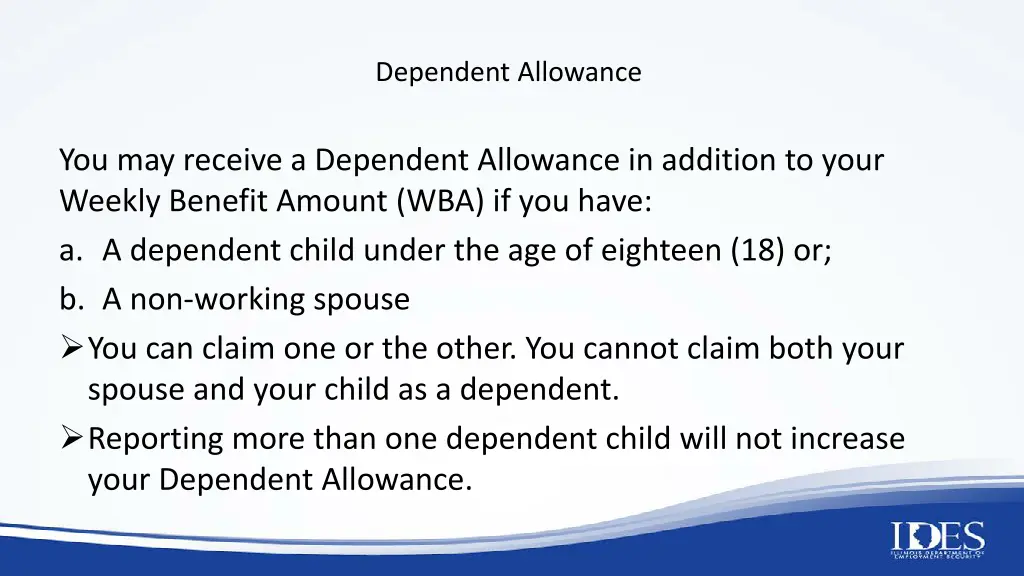 dependent allowance
