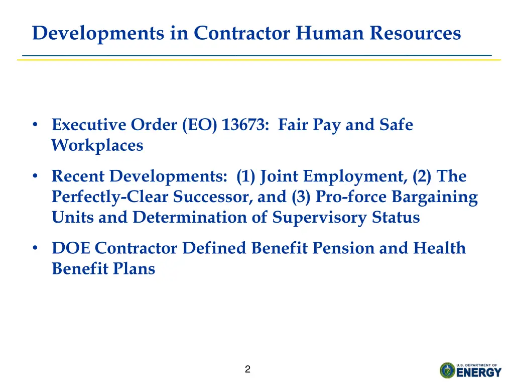 developments in contractor human resources