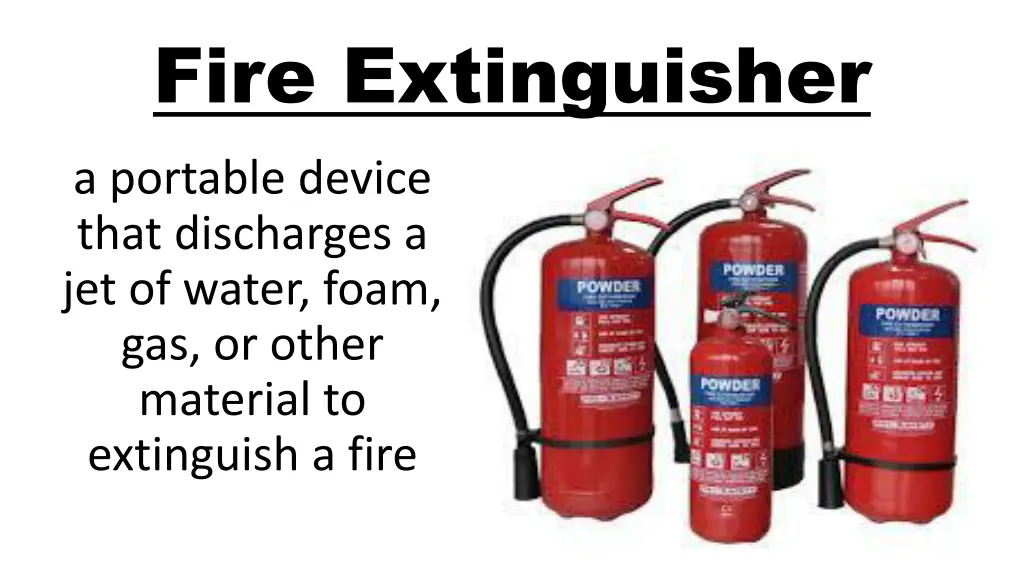 fire extinguisher