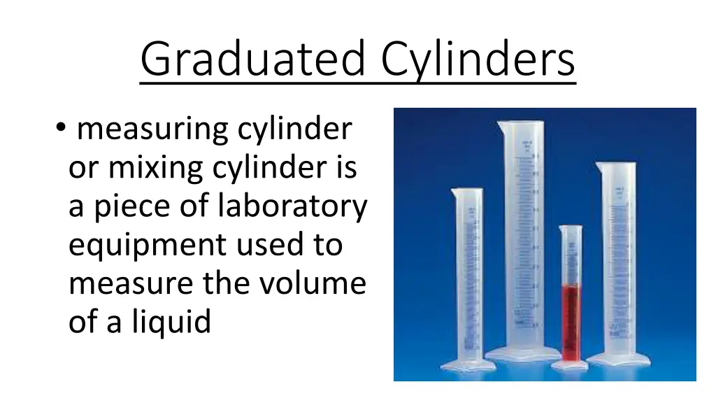 graduated cylinders