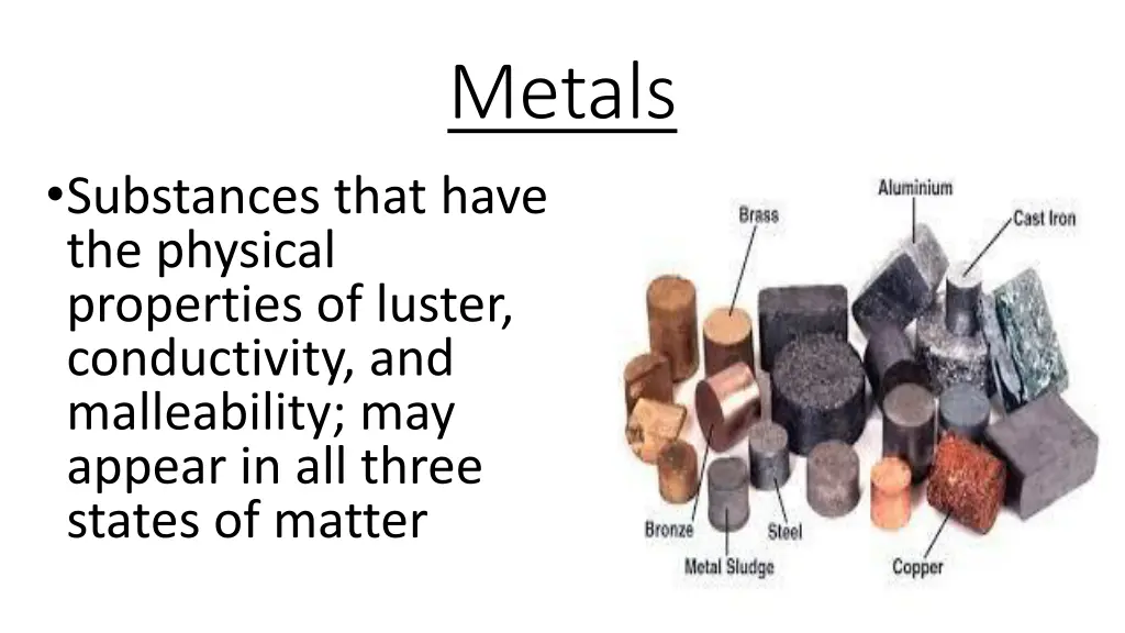 metals