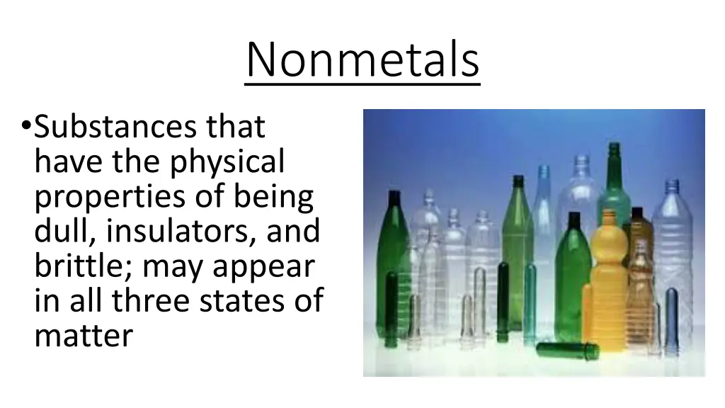 nonmetals