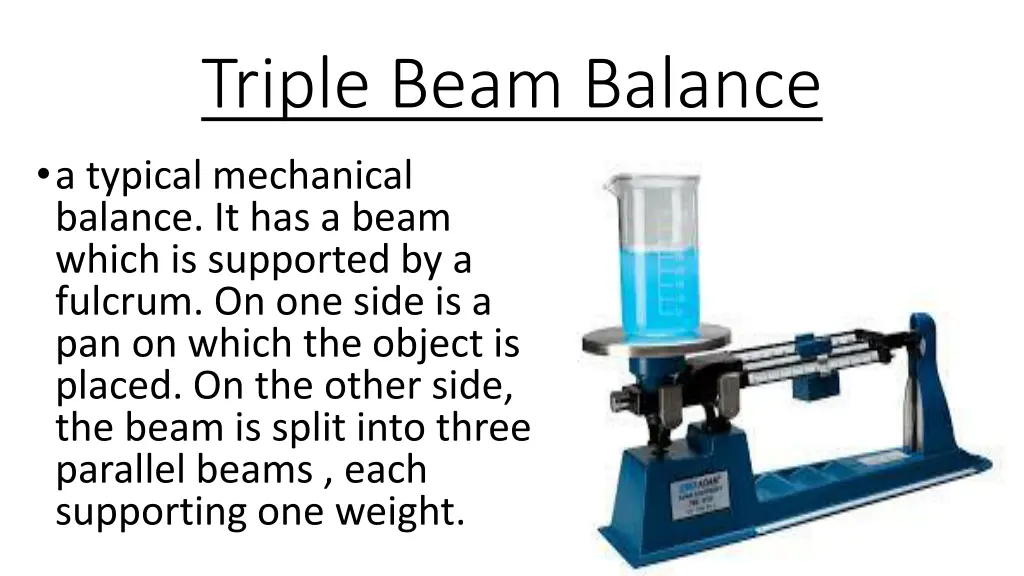 triple beam balance