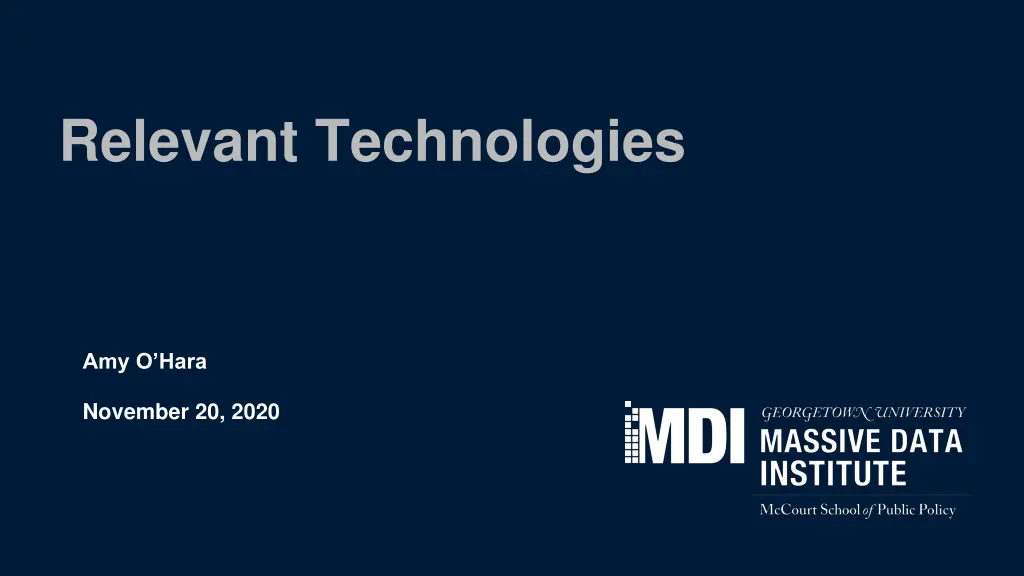 relevant technologies