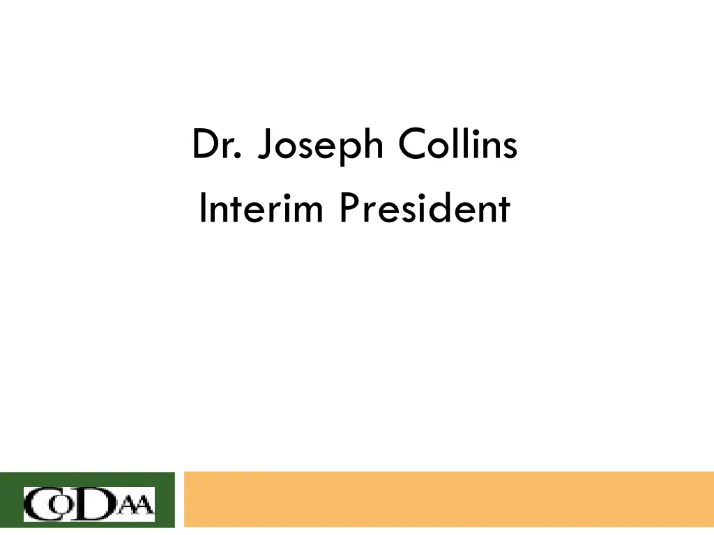 dr joseph collins interim president